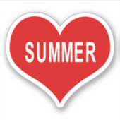 ZOMER Rood Hart Vinyl Sticker (Voorkant)