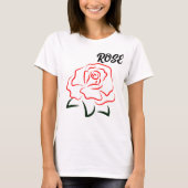Zomer Roos Bloem Naam Vrouwen Kleding T-shirt (Voorkant)
