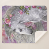 Zomer Roos Sherpa Blanket Sherpa Deken (Voorkant (horizontaal))