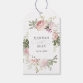 Zomer Roos Tuin Roze Bloemen Bruiloft Cadeaulabel (Voorkant)