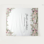 Zomer Rosentuin Bloemen Foto Achtergrond Wandkleed (Voorkant (horizontaal))