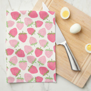Zomer Roze Aardbei Schattig en Fruitig Theedoek