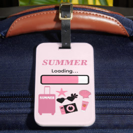Zomer Roze Bagage Label