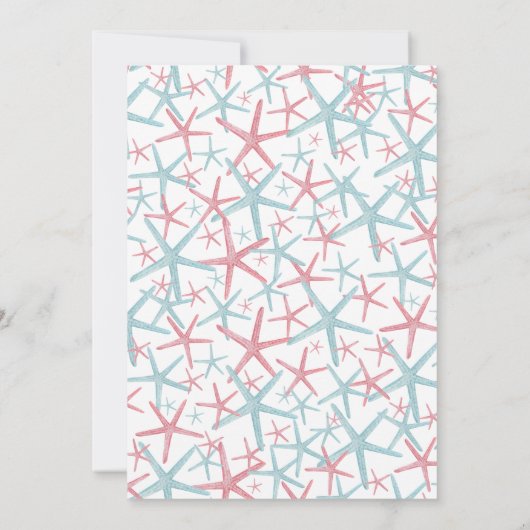 Zomer Roze Blauw Zij Geslacht Reveal Party Kaart (Achterkant)