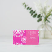 Zomer roze bloemen Visitekaartje (Staand voorkant)