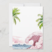 Zomer Roze Eerste Verjaardag Kaart (Achterkant)