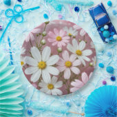 Zomer roze en witte madeliefjes papieren bordje (Feest)