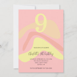 Zomer roze gele crème gepersonaliseerd kaart