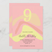 Zomer roze gele crème gepersonaliseerd kaart (Voorkant / Achterkant)