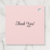 Zomer roze gele crème modern gepersonaliseerd bedankjes labels (Achterkant)