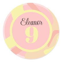 Zomer roze gele crème modern gepersonaliseerd