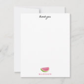 Zomer Roze & Groene Watermeloen Patroon Bedankkaart (Voorkant)