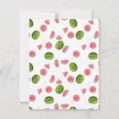 Zomer Roze & Groene Watermeloen Patroon Bedankkaart (Achterkant)