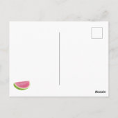 Zomer Roze & Groene Watermeloen Patroon Briefkaart (Achterkant)