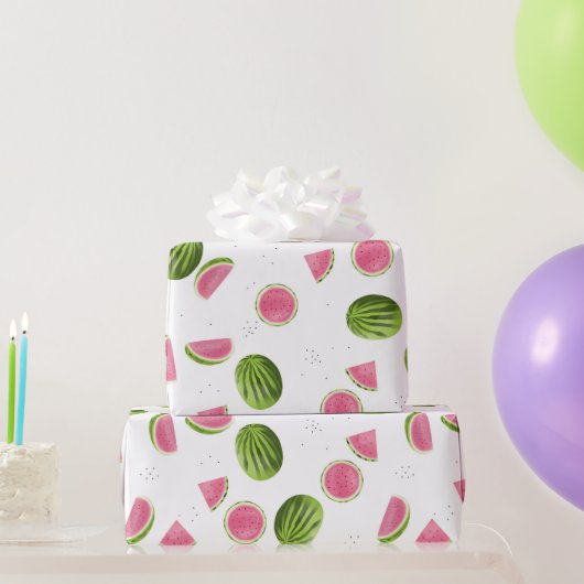 Zomer Roze & Groene Watermeloen Patroon Cadeaupapier (Feestgeschenken)