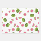 Zomer Roze & Groene Watermeloen Patroon Inpakpapier Vel (Voorkant)