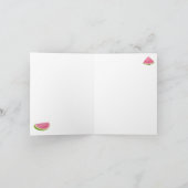 Zomer Roze & Groene Watermeloen Patroon Kaart (Binnen)