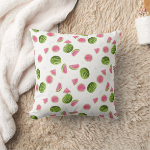 Zomer Roze & Groene Watermeloen Patroon Kussen