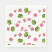 Zomer Roze & Groene Watermeloen Patroon Servet (Voorkant)