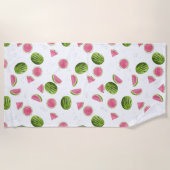 Zomer Roze & Groene Watermeloen Strandlaken (Voorkant)