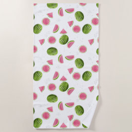 Zomer Roze & Groene Watermeloen Strandlaken