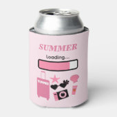 Zomer Roze Laden Blikjeskoeler (Blikje Voorkant)