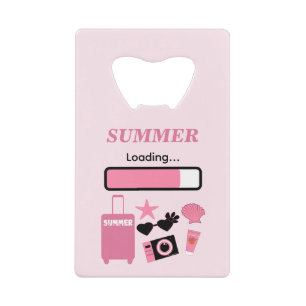 Zomer Roze Laden Creditkaart Flessenopener