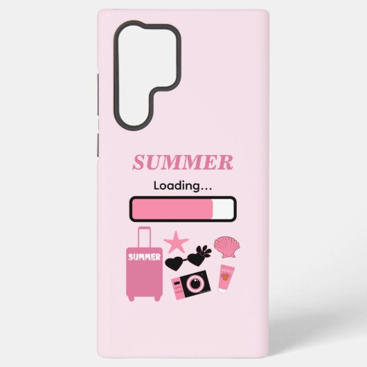 Zomer Roze Laden Samsung Galaxy Hoesje (Achterkant)