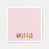 Zomer Roze Popsicle Party Servetten (Voorkant)