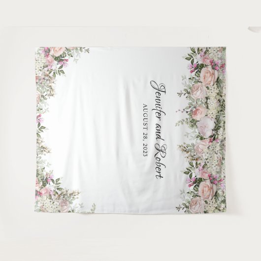 Zomer Rozen Tuin Bloemen Foto Achtergrond Wandkleed (Voorkant (horizontaal))