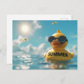 Zomer, Rubbereend, Postcrossing Briefkaart (Voorkant / Achterkant)