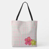 Zomer ruitjes tote bag (Achterkant)