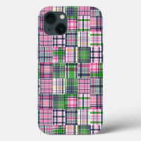 Zomer ruitjesroze Madras patchwork