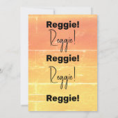 Zomer Rustiek Casual Geel Peach Verjaardagsfeest Kaart (Achterkant)