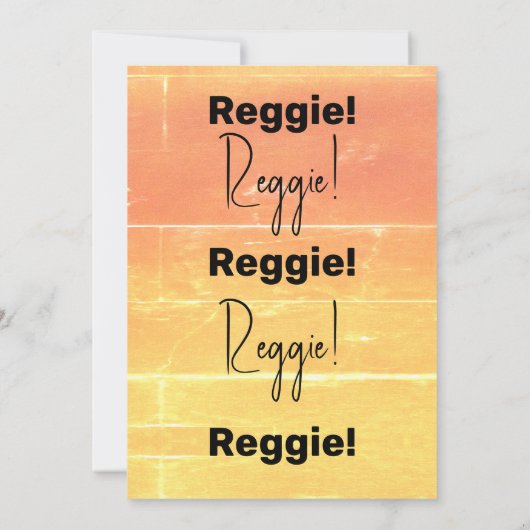 Zomer Rustiek Casual Geel Peach Verjaardagsfeest Kaart (Achterkant)