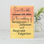 Zomer Rustieke Casual Bruiloft Save the Date (Staand voorkant)