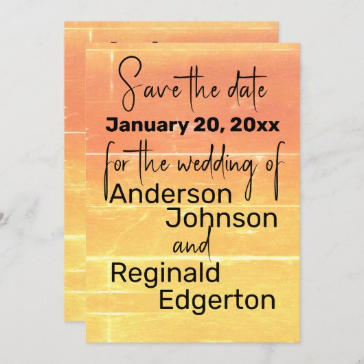 Zomer Rustieke Casual Bruiloft Save the Date (Voorkant / Achterkant)