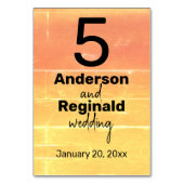 Zomer rustieke Casual gele perzik bruiloft Kaart (Voorkant)