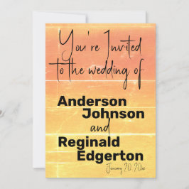 Zomer rustieke Casual gele perzik bruiloft Kaart