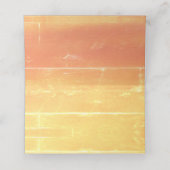 Zomer rustieke Casual gele perzik bruiloft Plaatskaartje (Binnenkant ongevouwen)