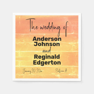 Zomer rustieke Casual gele perzik bruiloft Servet