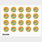 Zomer Salade Ronde Sticker (Vel)
