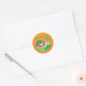 Zomer Salade Ronde Sticker (Envelop)