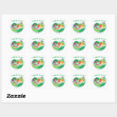 Zomer Salade Vierkante Sticker (Vel)