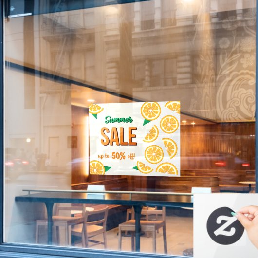 ZOMER SALE Teken met citrusvruchten Window Cling Raamsticker (Cafe Raam)
