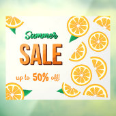 ZOMER SALE Teken met citrusvruchten Window Cling Raamsticker (Vel 3)
