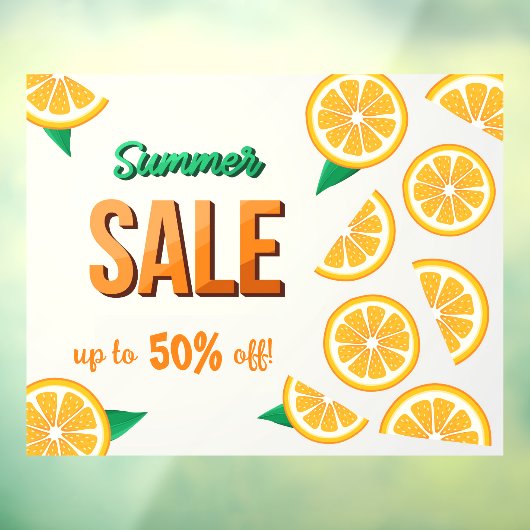 ZOMER SALE Teken met citrusvruchten Window Cling Raamsticker (Vel 3)