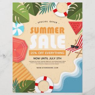 Zomer Sale Winkel Retail Sale Korting Advertentie Flyer