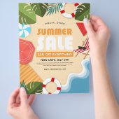 Zomer Sale Winkel Retail Sale Korting Advertentie Flyer (Hand)