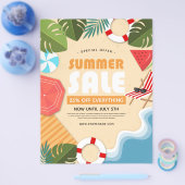 Zomer Sale Winkel Retail Sale Korting Advertentie Flyer (Enkel)
